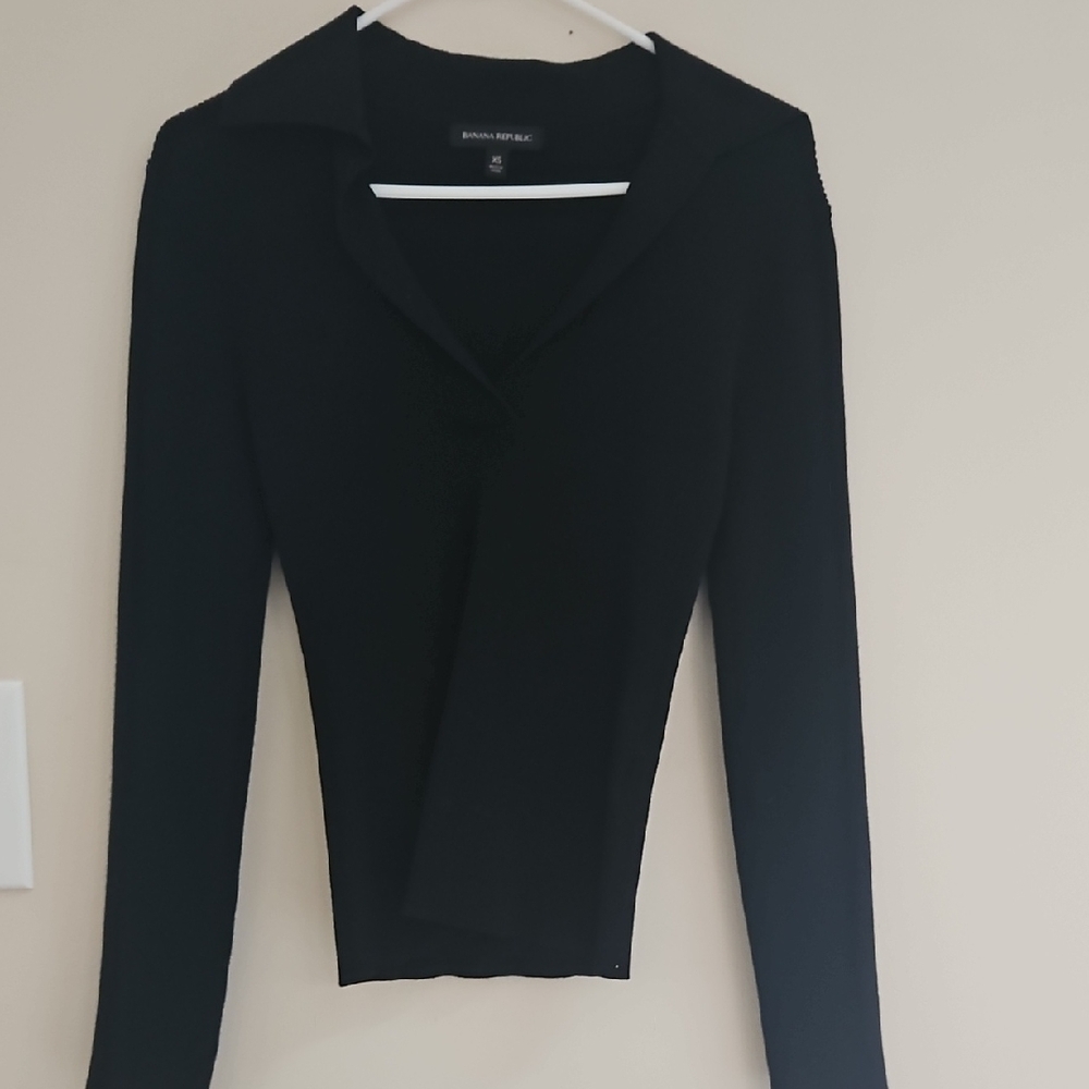 Banana Republic Black Button Down Shirt